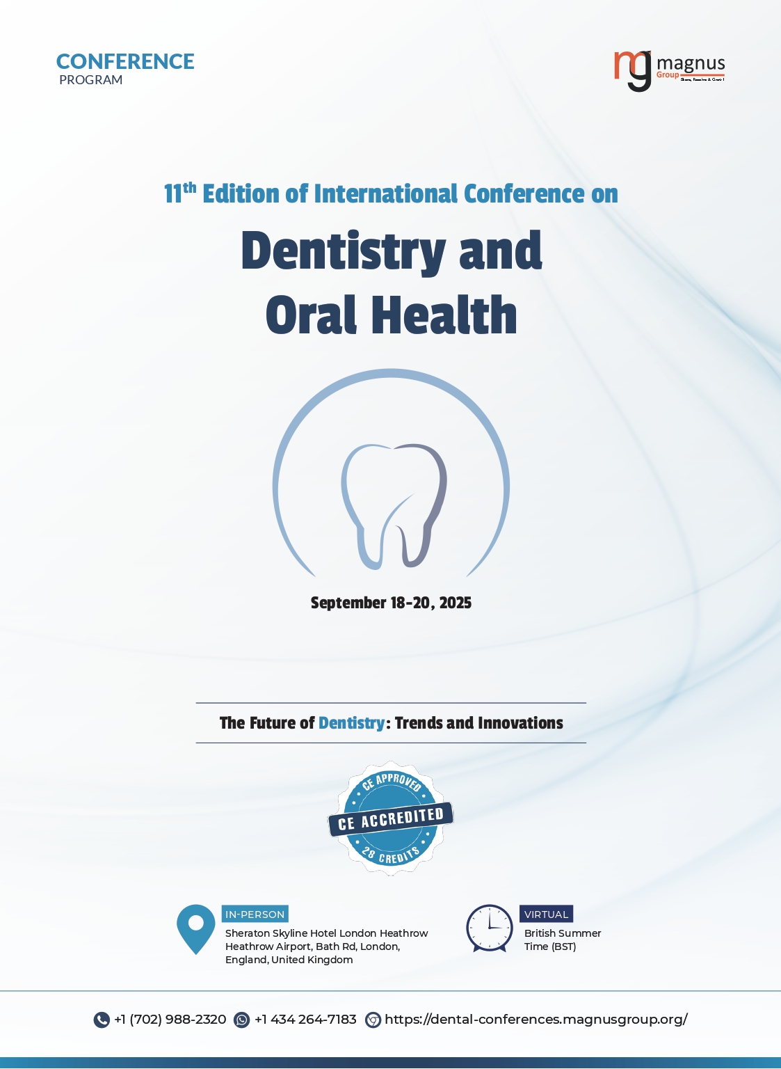 11th Edition of International Conference on Dentistry<br>and Oral Health | London, UK Program